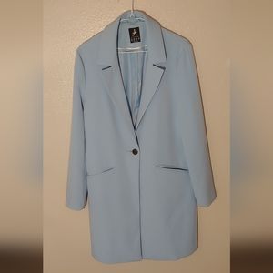 Sky blue overcoat